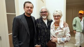Мащехата и бащата на Лео ди Каприо откраднаха шоуто с рядка поява