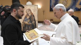 Папата посрещна президента на "мъченицата Украйна"