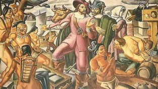 Пътуване във времето: Мъж със смартнфон се появи в картина от 1937 г.
