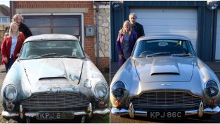 Ръждясал Aston Martin като на Джеймс Бонд блести отново и струва близо 1 млн. паунда