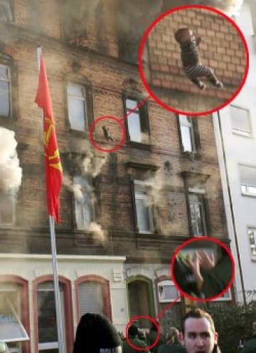 Спасиха бебе от пожар &ndash; хвърлиха го от 12 метра