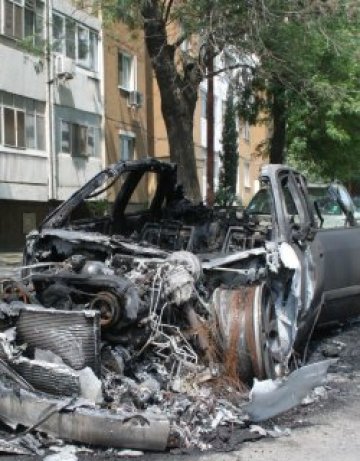 "Ауди А6" опожарено в Бургас