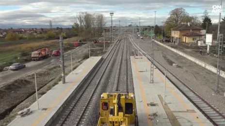 Участъкът при Гара Скутаре - ново жп трасе, с възможност за движение със скорост до 160 км/ч 