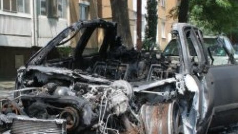 "Ауди А6" опожарено в Бургас