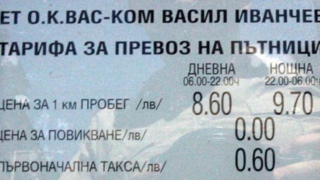 Законодателят: Такситата с таван на цените