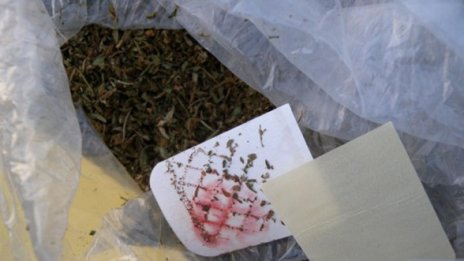 Иззеха тон и половина марихуана от селска плевня
