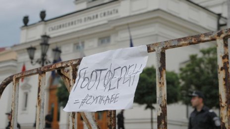 Полицейски протокол за протестиращ пред НС