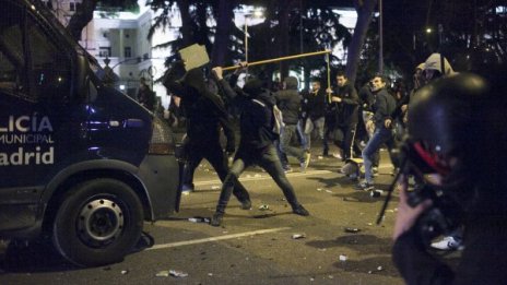 85 пострадали при сблъсъци на протест в Мадрид 