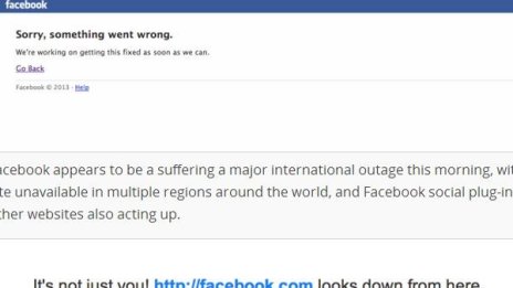 Facebook се срина за кратко в целия свят