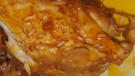 Пилешко месо с лазеща гарнитура, моля!