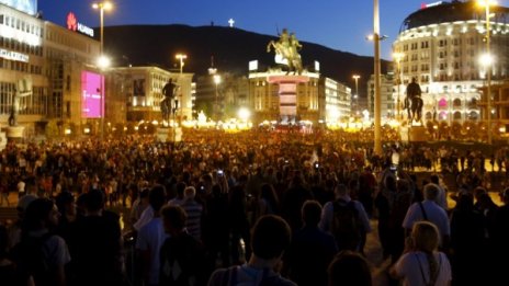 Активисти от Сърбия – организатори на протестите в Скопие