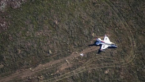 US изтребител F-16 се разби в присъствието на Обама