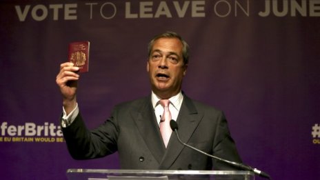 Фараж: Brexit ще е първа стъпка към разпадането на ЕС