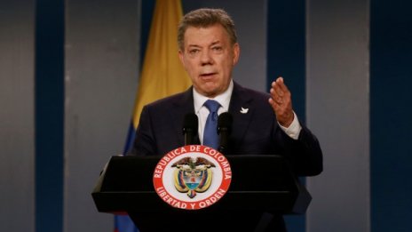 Президентът на Колумбия получава Нобелова награда за мир
