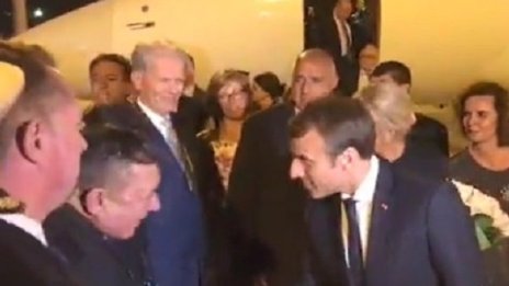 Макрон кацна у нас, първите му думи на родна земя: Бойко!