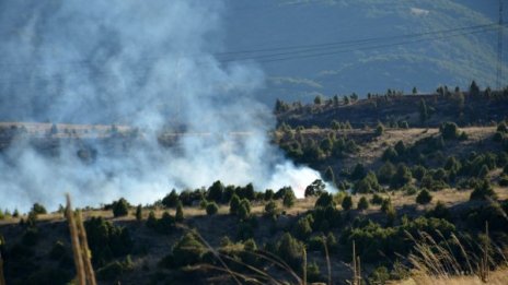Пожарът край Кресна затвори пътя за Гърция