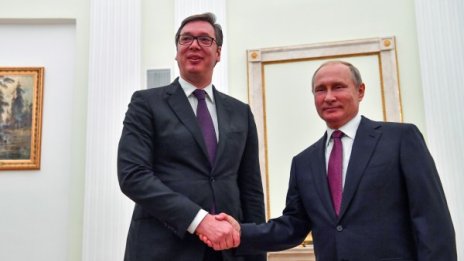 Путин в Белград, подаряват му кученце шарпланинец
