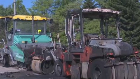 Умишлен палеж? Пожар в Бургас спря ремонта на булевард