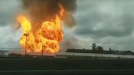 Огромен пожар избухна в ТЕЦ на 19 км от Москва