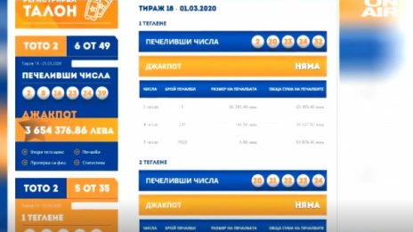 За първи път в тотото бяха изтеглени 5 последователни числа