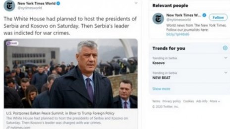 "Ню Йорк таймс" "обвини" Вучич във военни престъпления