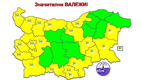 Опасно време: Издадоха жълт код за валежи за 11 области днес