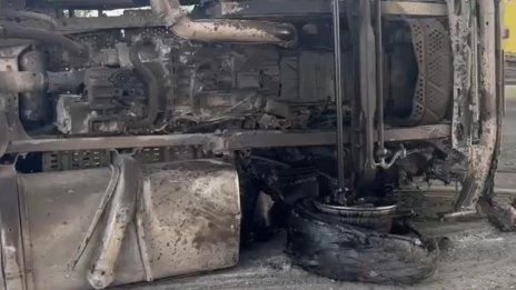ТИР се е преобърнал при "Траянови врата" на АМ "Тракия"