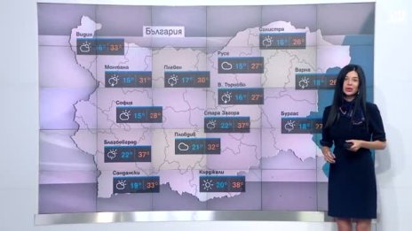 Очаква ни горещ понеделник до 38 градуса