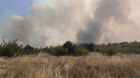 Пожар пламна в землищата на три хасковски села
