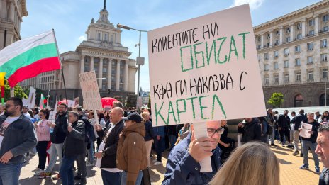 В кадър: Служители на "ДаллБогг Живот и Здраве" протестират пред МС