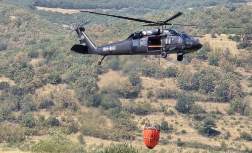 Огромен пожар край Горно Луково: Обявиха частично бедствено положение, вдигнаха &bdquo;Кугър&ldquo;