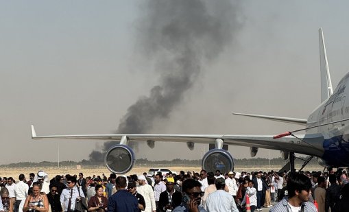 Боен самолет се разби по време на демонстрация на авиошоуто в Дубай ВИДЕО