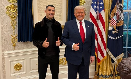 Тръмп и Роналдо си подаваха пасове в Овалния кабинет