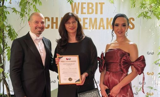 Генералният директор на БНТ Милена Милотинова получи признание като Webit Changemakers
