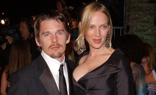 Ума Търман и Итън Хоук се събраха на сватбата на дъщеря си