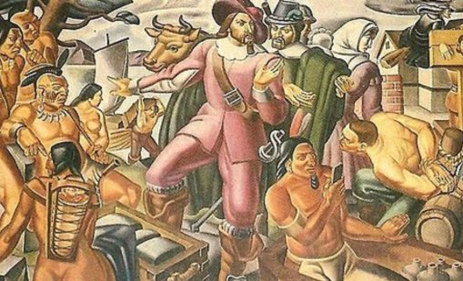 Пътуване във времето: Мъж със смартнфон се появи в картина от 1937 г.