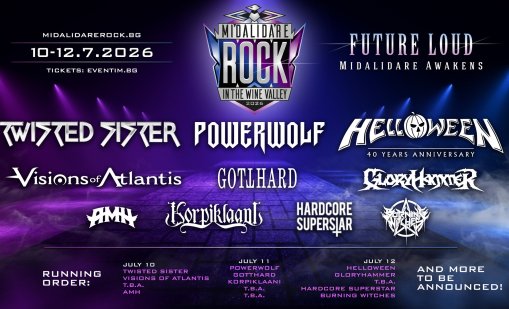 Powerwolf е третият хедлайнер на Midalidare Rock In The Wine Valley
