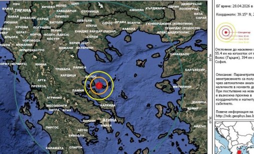 Трус от 5 по Рихтер разтърси Гърция 