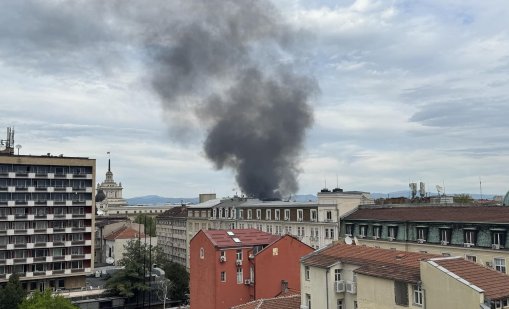 Голям пожар избухна в столичния квартал "Хаджи Димитър"