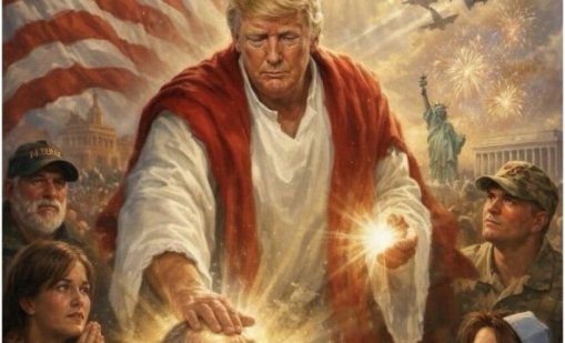 Нова &bdquo;висота&ldquo;: Тръмп публикува свое изображение като Иисус Христос 