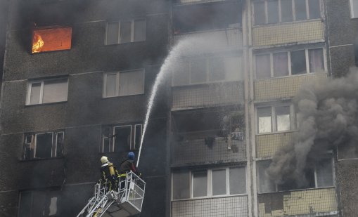 Киев е подложен на масирана руска ракетна атака