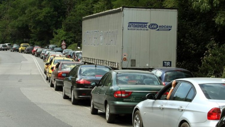 Задръстването. Снимка: БГНЕС