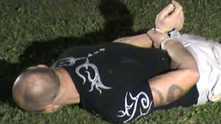 Задържаният насилник. Снимка: МВР