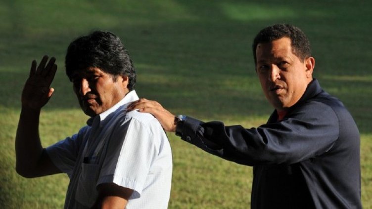 Уго Чавес и Ево Моралес. Снимка: БГНЕС