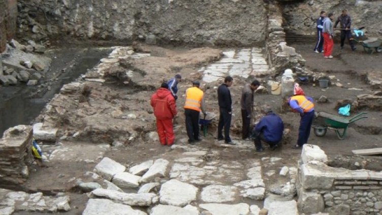 Главната улица на антична Сердика е едно от най-значимите открития при разкопките. Снимка: Валерия Ноева
