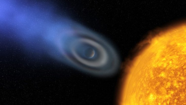 Артистично изображение на HD 209458 b около нейната звезда: ESA