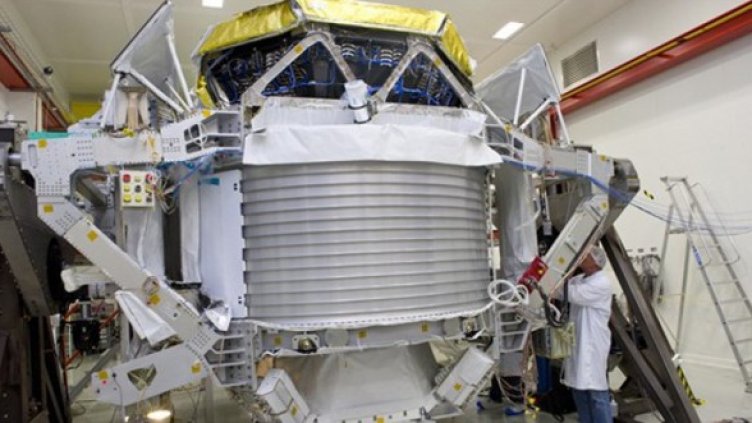 Магнитният алфа-спектрометър (AMS). Снимка: ЦЕРН