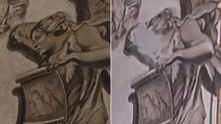 Замазаха лицето на Мелони от църковна фреска 