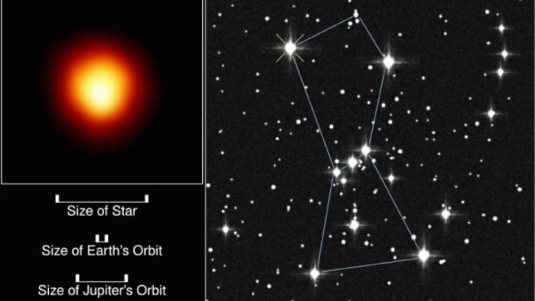 Бетелгейзе е най-ярката звезда в съзвездието Орион. Снимка: Andrea Dupree (Harvard-Smithsonian CfA), Ronald Gilliland (STScI), NASA and ESA