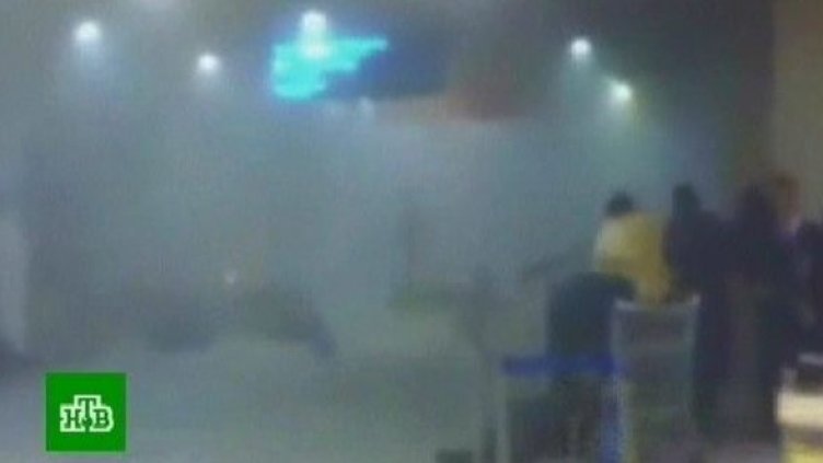 Кадър от взрива на Домодедово. Снимка: БТА